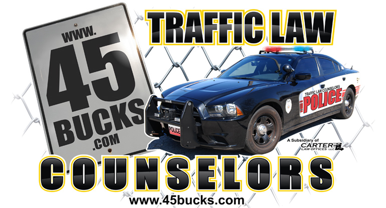 <div class='alignleft'><h3>Welcome to 45BUCKS.com</h3> <span class='desc'>Traffic Tickets starting at $45.00</span></div><p> Real Lawyers, Real Results You Can Count On For Extremely FAIR FEES </p>